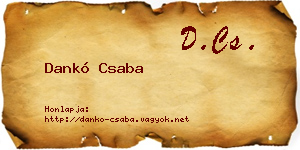Dankó Csaba névjegykártya