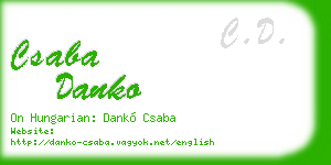 csaba danko business card